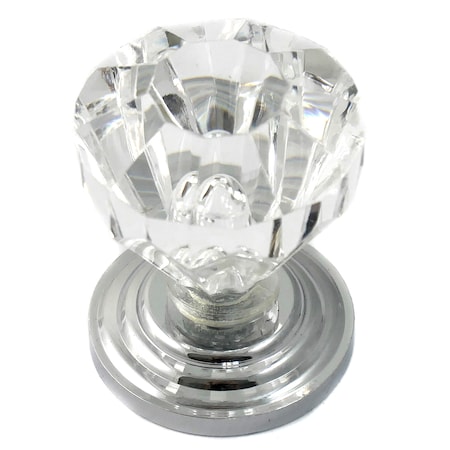 Laurey 1" Acrystal Knob, Acrylic w/ Polished Chrome Base 82026